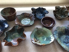 Bowls made by the WVHS Empty Bowls club.